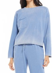 Houghton Pullover And Short Set - Washed Periwinkle