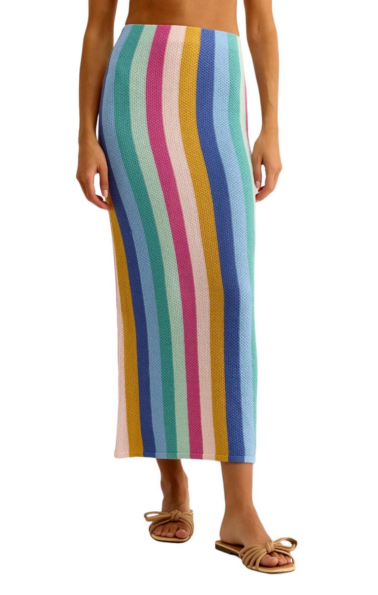 Iman Prism Skirt In Cabana Teal - Cabana Teal