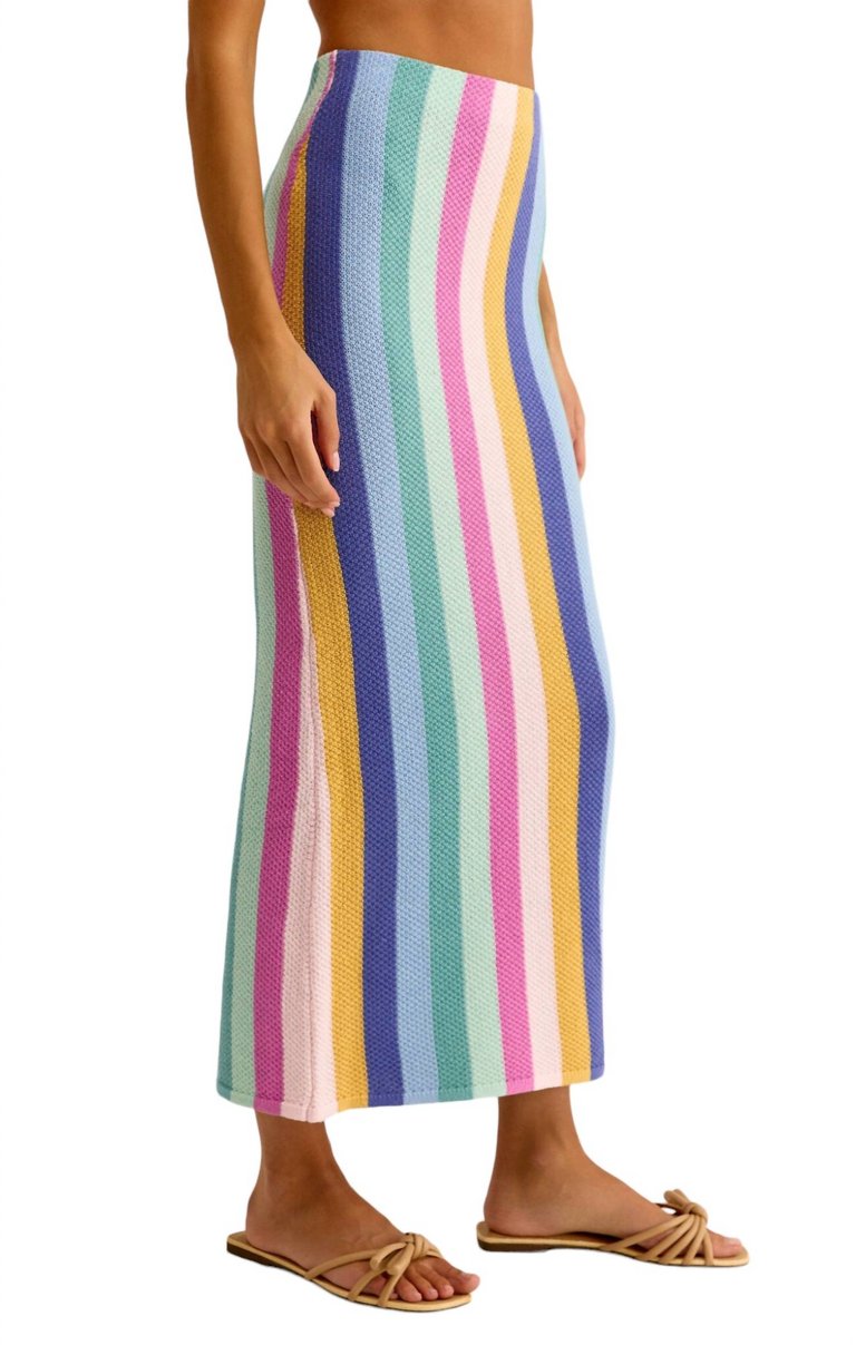 Iman Prism Skirt In Cabana Teal