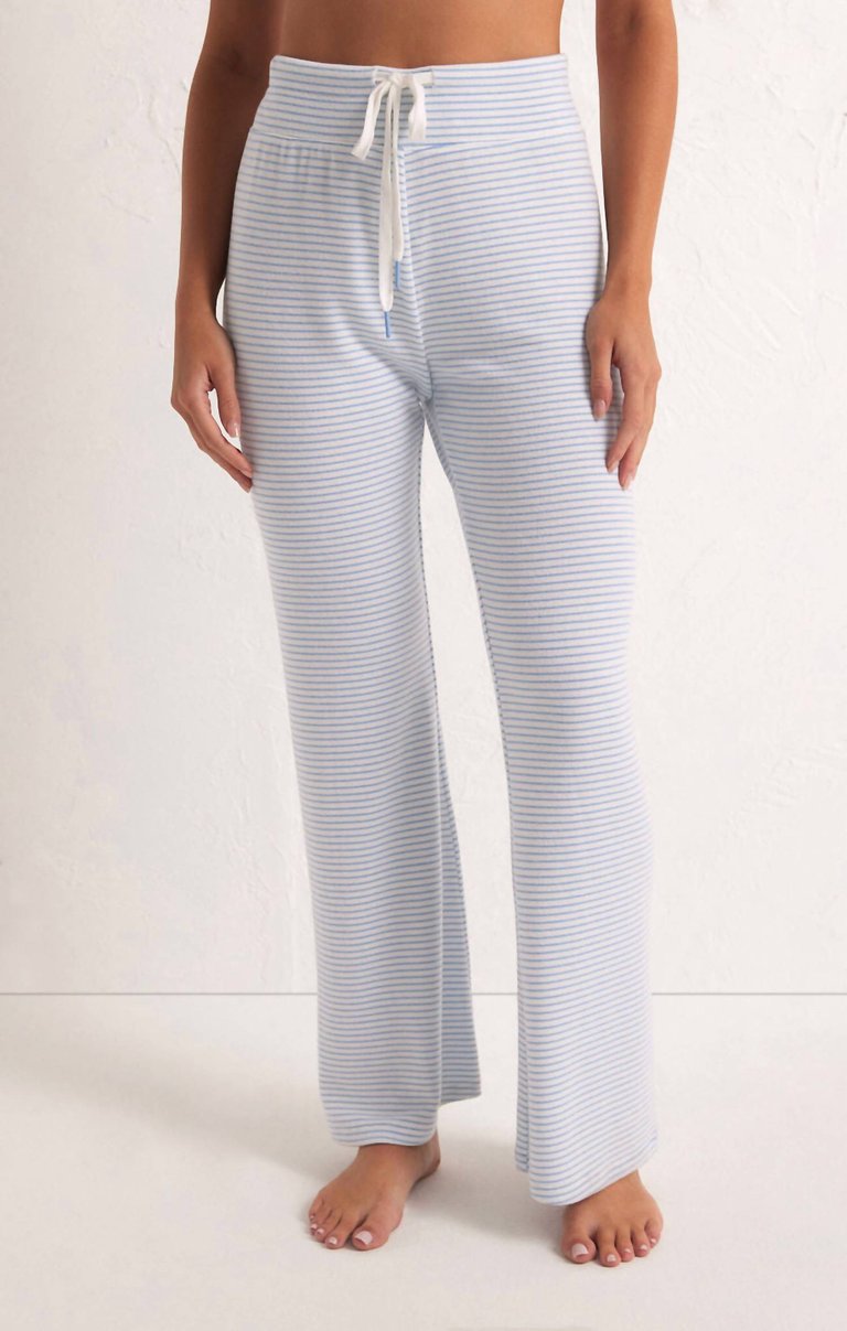 In The Clouds Stripe Pants In Blue Jay - Blue Jay