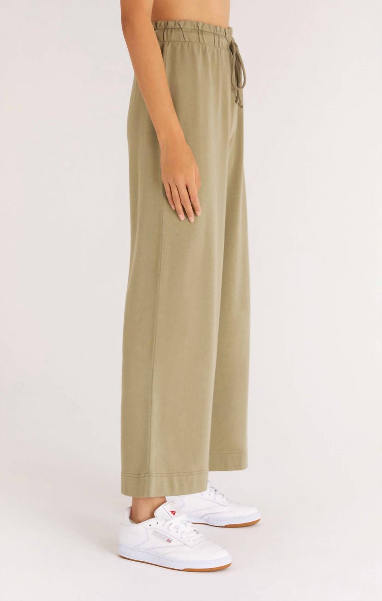 Indianna Drawstring Pant In Aloe