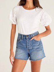 Isabel Eyelet Top - White