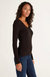 Izzie Long Sleeve Top In Black - Black