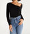 Karlie Asymmetrical Top In Black - Black