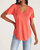 Kasey Modal V-Neck Tee In Firecracker - Firecracker