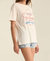 Kiss Cowboys Boyfriend Tee In Sea Salt