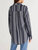 Lalo Striped Button Up Top In Midnight Blue