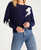 Larisa Bolt Sweater In Navy - Navy