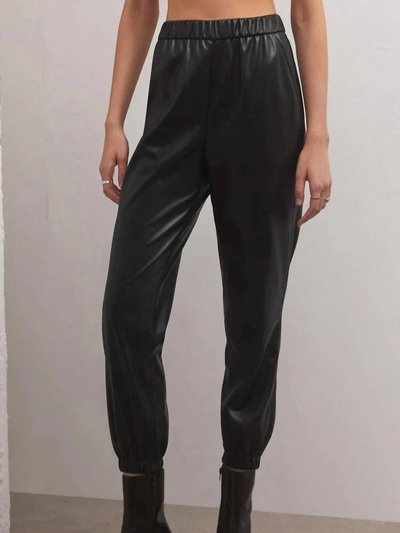 Z Supply Lenora Faux Leather Jogger In Black product