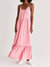 Lido Slub Maxi Dress - Flamingo