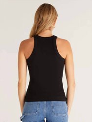 Lily Rib Tank In Black