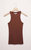 Lily Rib Tank In Dark Rosewood