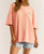 Love Club Oversized Tee In Summer Peach - Summer Peach