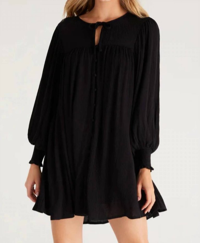 Luca Mini Dress In Black - Black