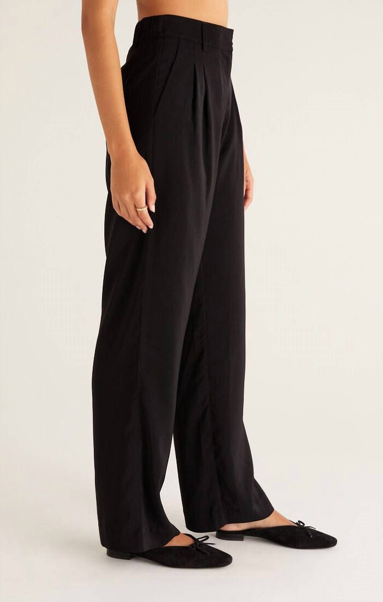 Lucy Twill Pant In Black