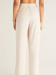 Lucy Twill Pant In Ivory