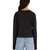 Lupita Crop Long Sleeve Top In Black