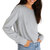 Lupita Crop Long Sleeve Top In Morning Fog