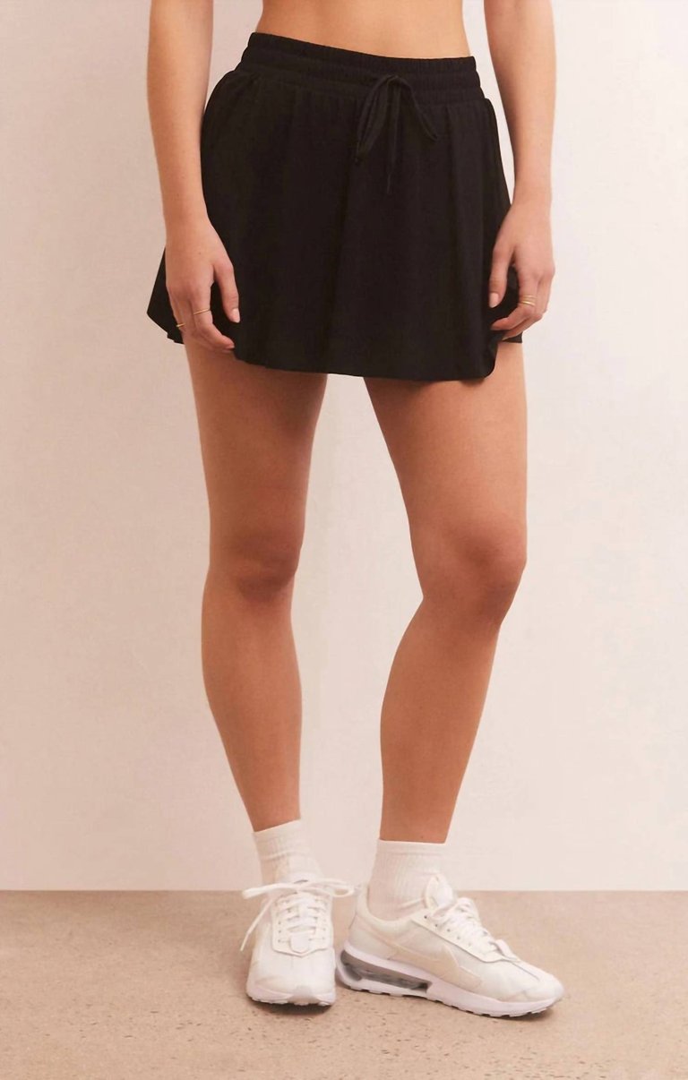 Match Point Skirt In Black - Black