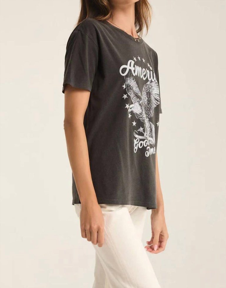 Miss Americana Boyfriend Tee In Black Sand