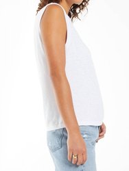 Muscle Slub Tank In White