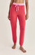 Nap Time Brushed Jogger In Cherry Red - Cherry Red