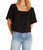 No Rules Gauze Top In Black - Black