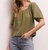 No Rules Gauze Top In Green - Green