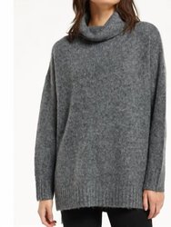 Norah Cowl Neck Sweater - Charcoal