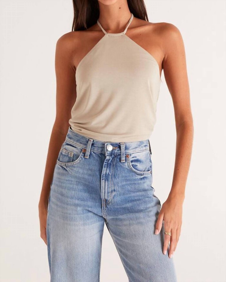 Olivia Date Top In Tan - Tan