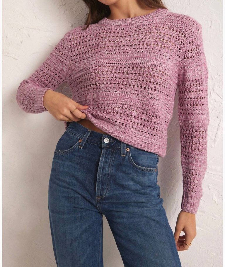 Open Yarn Sweater - Pink