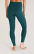 Real Deal Rib 7/8 Legging In Dark Green