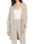 Relaxed Jersey Cardigan In Heather Latte - Heather Latte