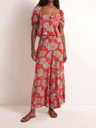 Renelle Floral Top In Tango