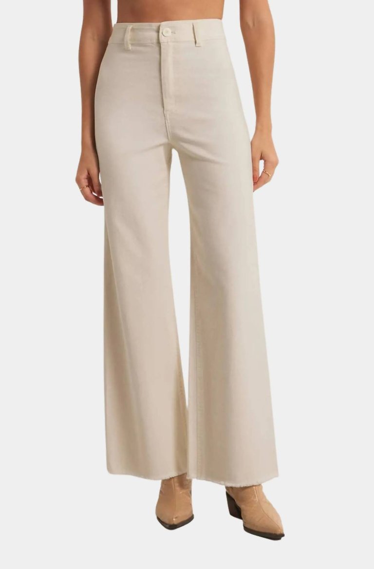 Rilynn Twill Pants In Sandstone - Sandstone