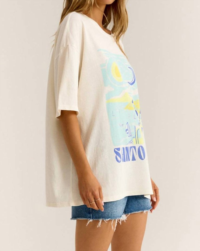 Santorini Socal Tee In Sea Salt