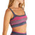 Saturdays Stripe Tank Bra In Midnight Blue