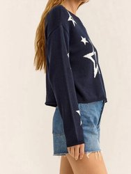 Seeing Stars Sweater In Captain Navy