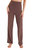 Show Some Flare Rib Pant In Brown - Brown