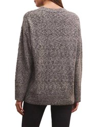 Silas Pullover Sweater In Heather Grey