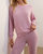 Sleep Tight Rib Long Sleeve Top In Pink Glaze - Pink Glaze