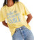 Smile Boyfriend Fit Tee In Yellow