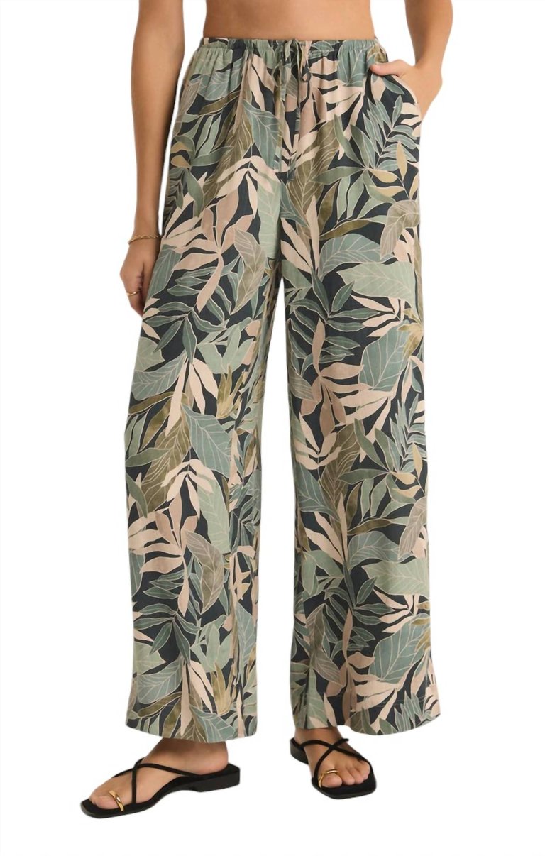 Soleil Cusco Pant In Grape Leaf - Grape Leaf