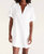 Talia Gauze Mini Dress In White - White