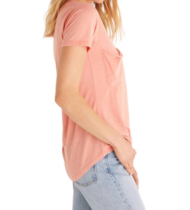 The Pocket Tee In Coral Sands