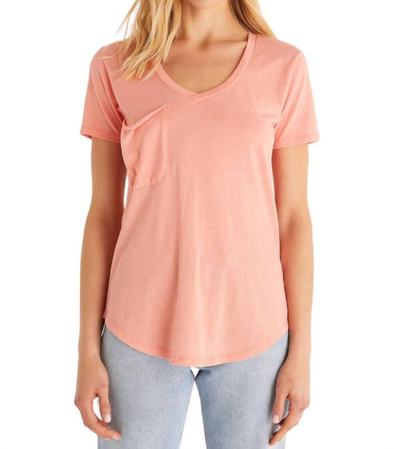 The Pocket Tee In Coral Sands - Coral Sands