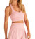 Tia Pointelle Tank Bra In Pink