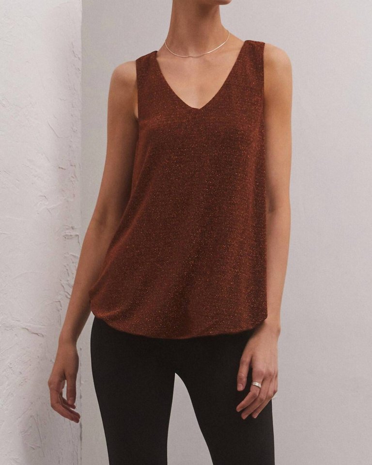 Vagabond Sparkle Tank - Chocolate