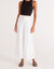 Wide Legged High-Rise Farah Linen Pant In White - White