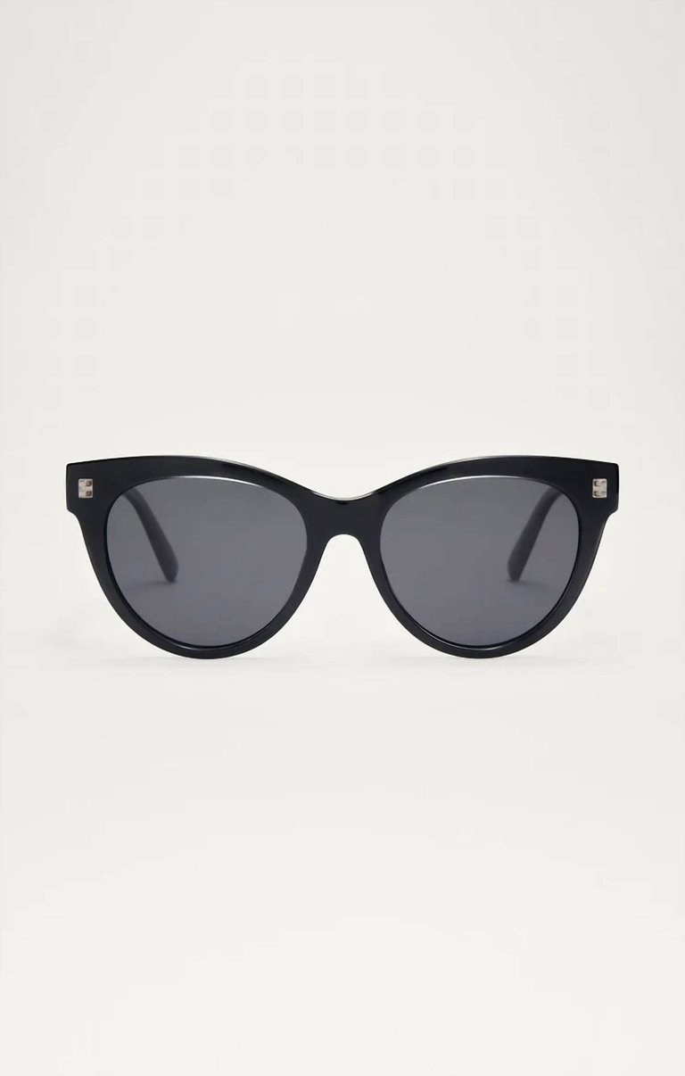 Women's Bright Eyed Sunglasses In Crystal Black-Grey - Crystal Black-Grey